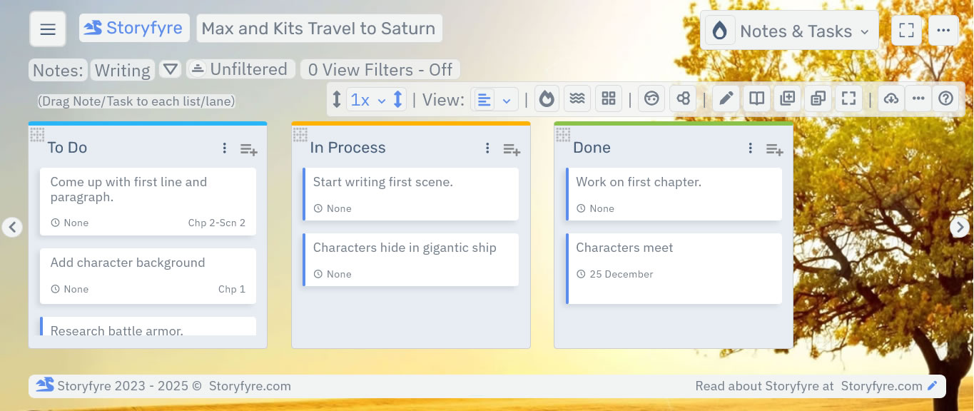 Storyfyre Premium Notes & Tasks