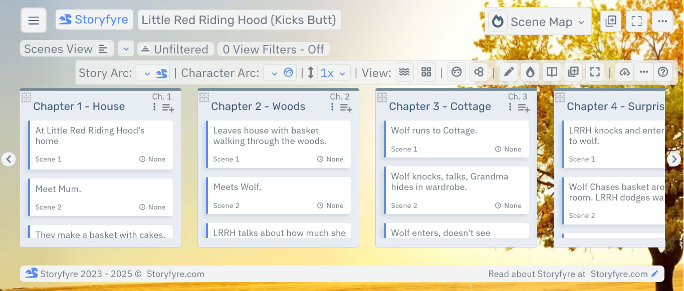 Storyfyre Origin Scene Map